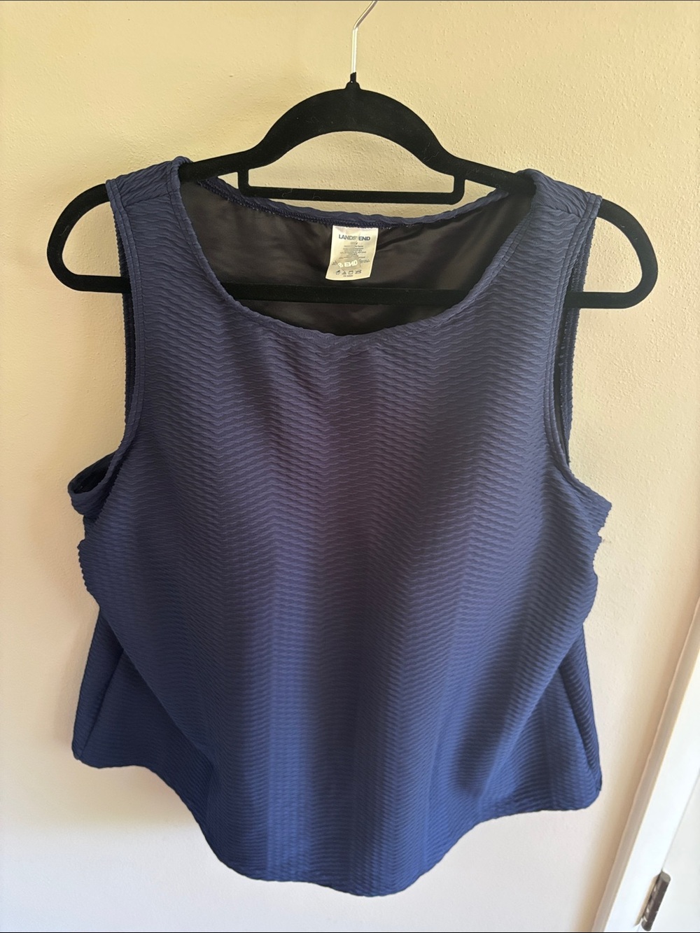 Lands End Tankini Navy Swim Top